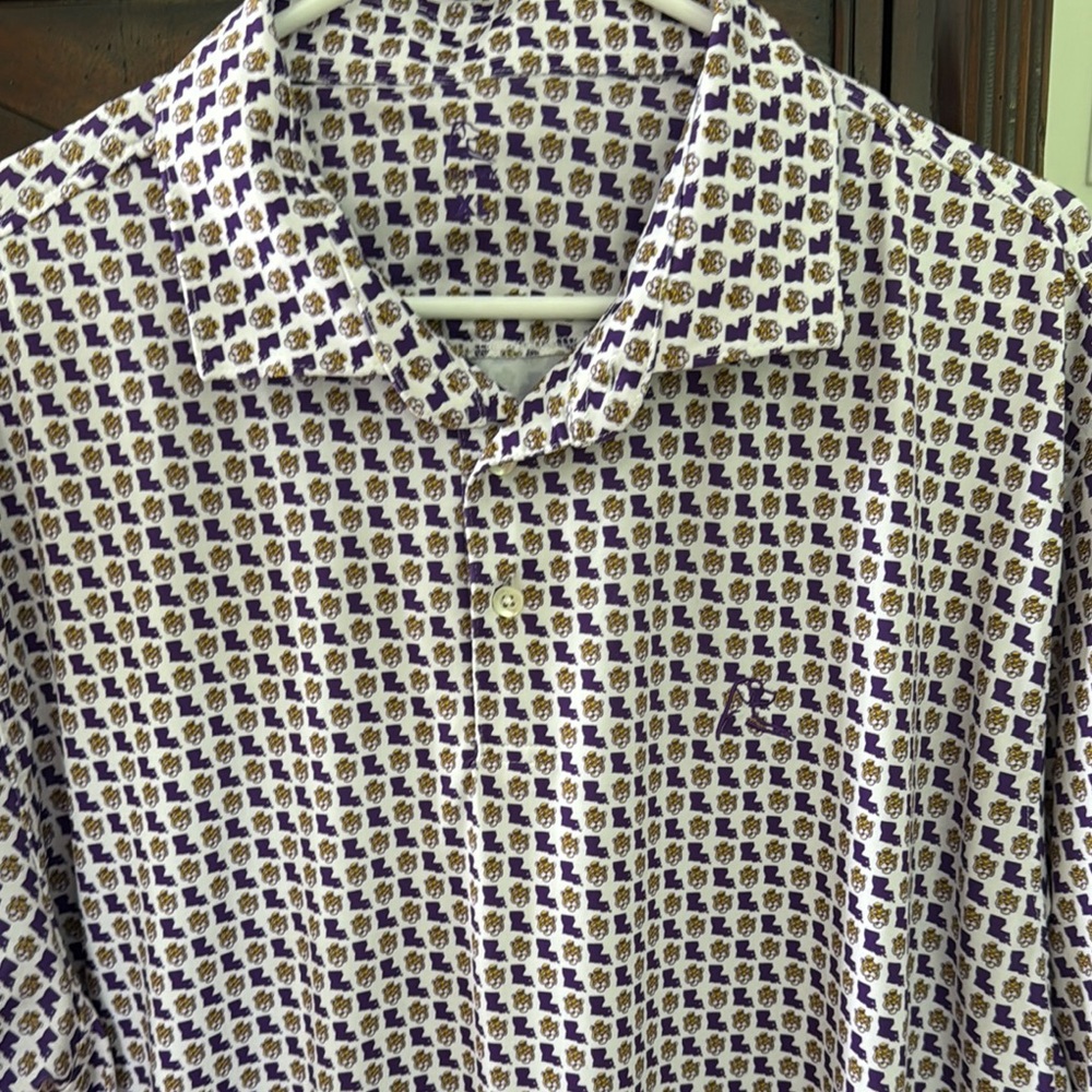 LSU Rhoback Men’s golf polo shirt XL Excellent condition